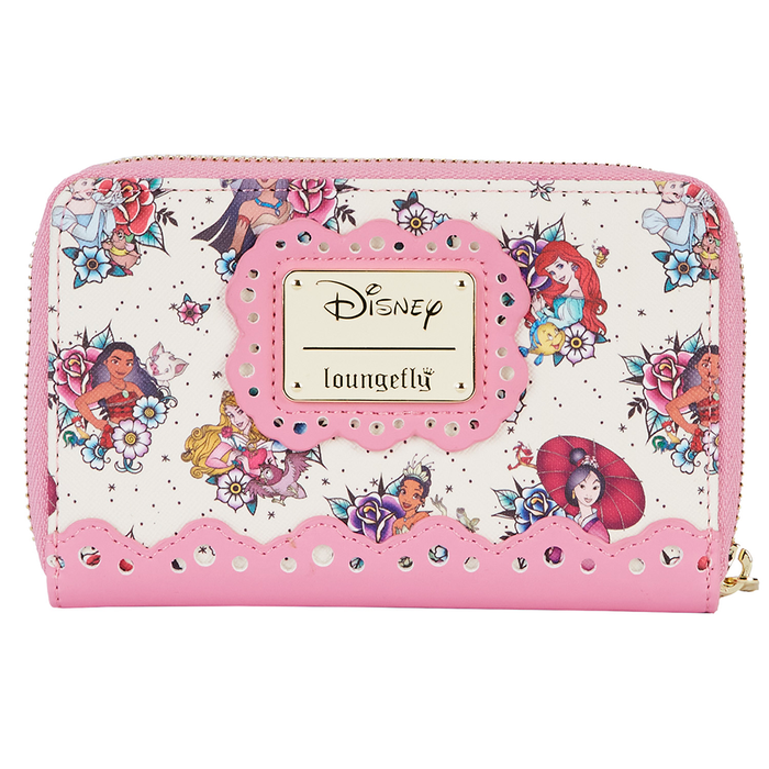 Loungefly: Disney Princess Tattoo Aop Zip Around Wallet - for just $40! 