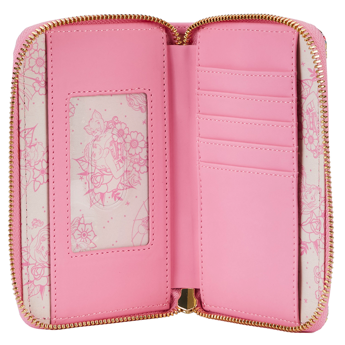Loungefly: Disney Princess Tattoo Aop Zip Around Wallet - for just $40! 