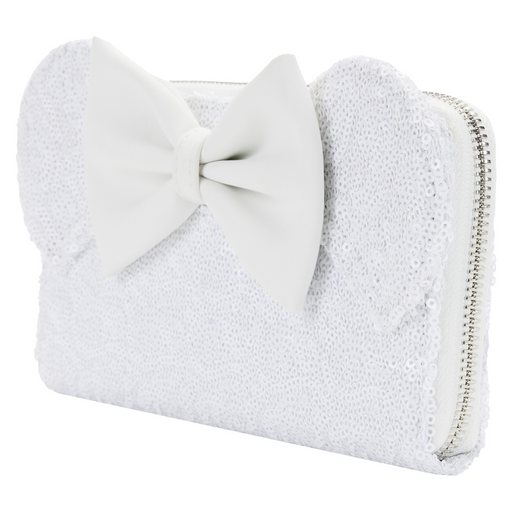 Loungefly: Disney - Minnie Sequin Wedding Zip Around Wallet - for just $40! 