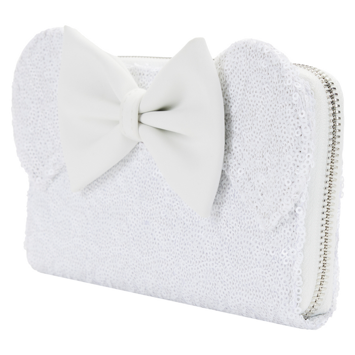 Loungefly: Disney - Minnie Sequin Wedding Zip Around Wallet - for just $40! 