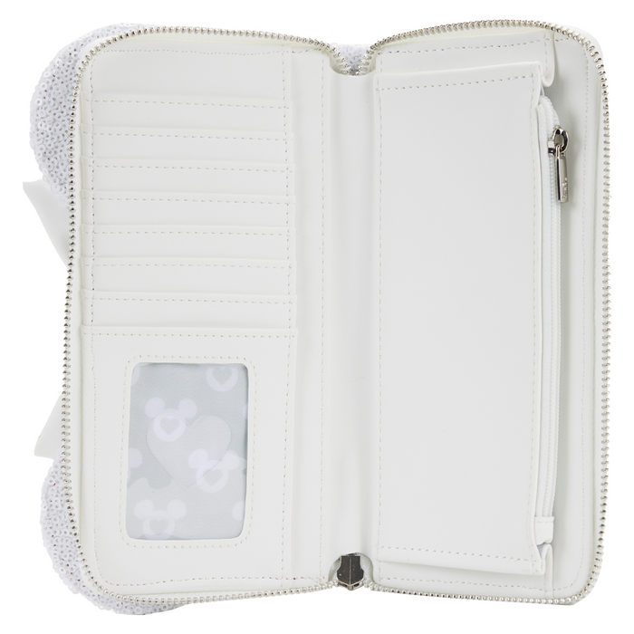 Loungefly: Disney - Minnie Sequin Wedding Zip Around Wallet - for just $40! 