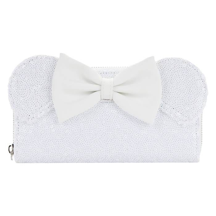 Loungefly: Disney - Minnie Sequin Wedding Zip Around Wallet - for just $40! 