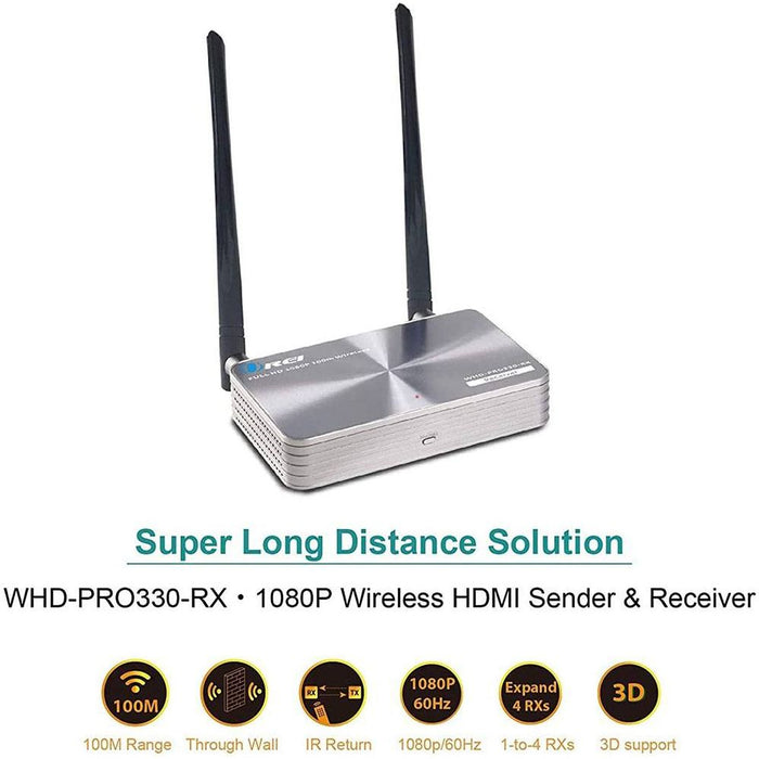 Wireless HDMI Transmitter & Receiver Extender upto 330 Feet with IR Blaster 1080P (WHD-PRO330-K) - Just $139.99! Shop now at Retro Gaming of Denver