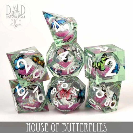 House of Butterflies - 7 Dice Set (Liquid Core) - for just $49.99! 