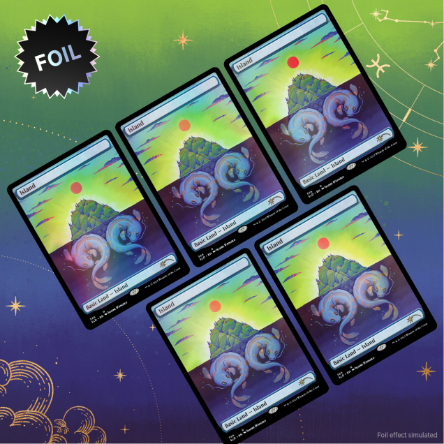 Magic: the Gathering - Secret Lair The Astrology Lands - Pisces Foil Edition - for just $35! 