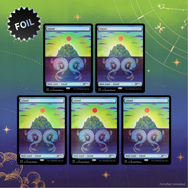 Magic: the Gathering - Secret Lair The Astrology Lands - Pisces Foil Edition - for just $35! 