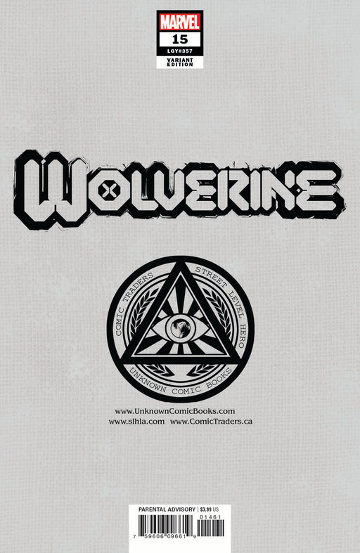 Wolverine #15 Unknown Comics Alan Quah Exclusive Var (08/25/2021) - for just $10! 