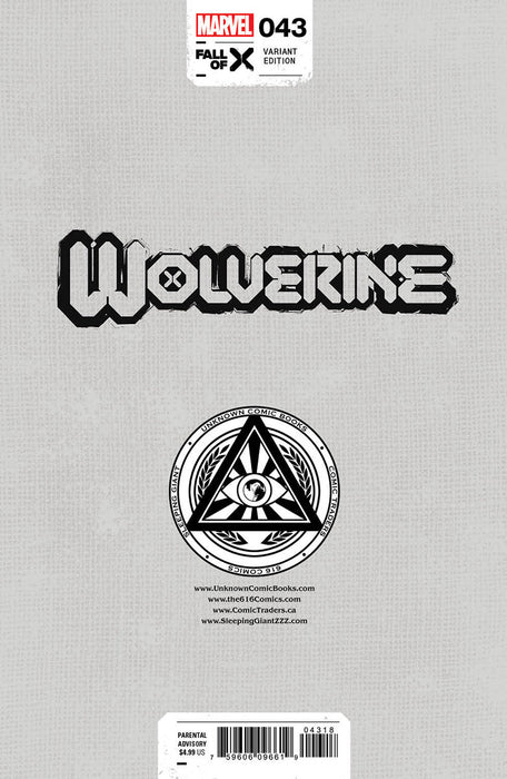 Wolverine 43 Unknown Comics Kaare Andrews Exclusive Var (02/14/2024) - for just $10! 