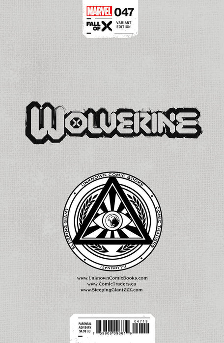 Wolverine #47 Unknown Comics Mico Suayan Exclusive Virgin Var (04/10/2024) - for just $20! 