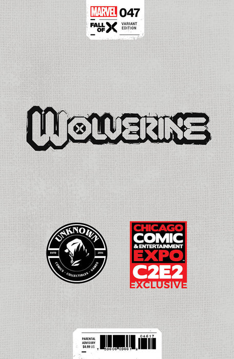 Wolverine #47 Unknown Comics Mico Suayan Exclusive Virgin C2E2 Var (04/10/2024) - for just $20! 