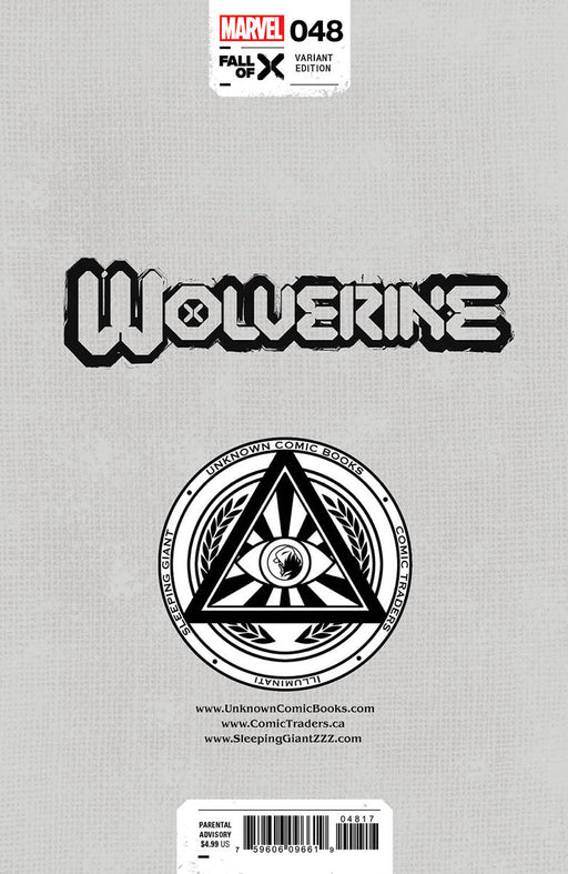 Wolverine #48 Unknown Comics Marco Mastrazzo Exclusive Virgin Var (04/24/2024) - for just $20! 