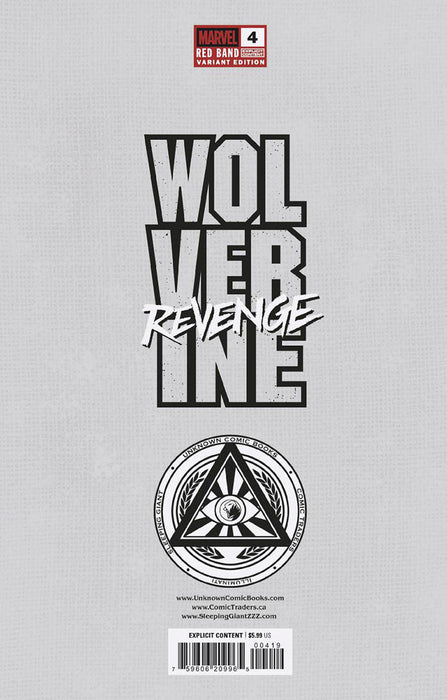 [Signed by Hickman] Wolverine: Revenge - Red Band #4 Unknown Comics Suayan Convention Exclusive Var Explicit Content [INST] - for just $25! 