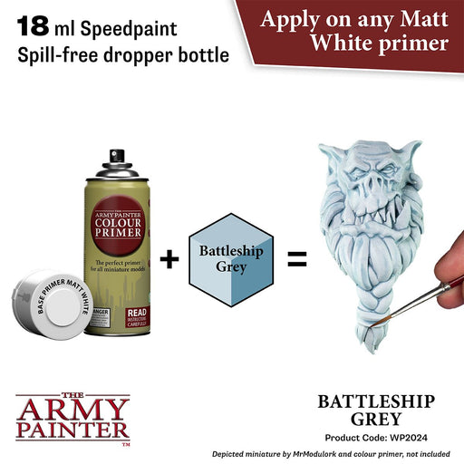 Army Painter Warpaints Speedpaint 2.0: Battleship Grey 18m - Premium Miniatures - Just $4.99! Shop now at Retro Gaming of Denver