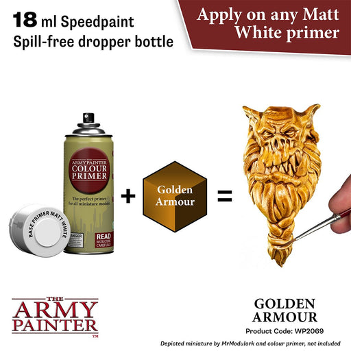 Army Painter Warpaints Speedpaint 2.0: Golden Armour 18ml - Premium Miniatures - Just $4.99! Shop now at Retro Gaming of Denver