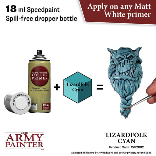 Army Painter Warpaints Speedpaint 2.0: Lizardfolk Cyan 18ml - Premium Miniatures - Just $4.99! Shop now at Retro Gaming of Denver