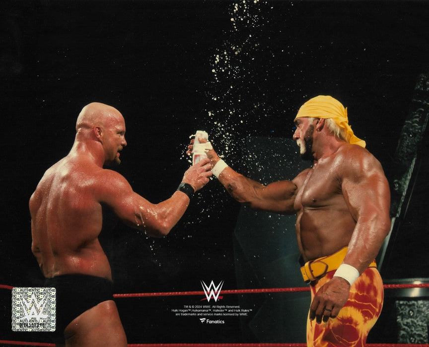 Stone Cold Steve Austin & Hulk Hogan Toast in the Ring 8" x 10" WWE Wrestling Photo - for just $9.99! 