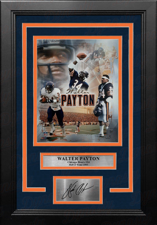 Walter Payton Chicago Bears 8" x 10" Framed Collage Football Photo with Engraved Autograph - for just $79.99! 