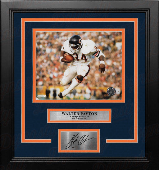 Walter Payton in Action Chicago Bears 8" x 10" Framed Football Photo with Engraved Autograph - for just $79.99! 