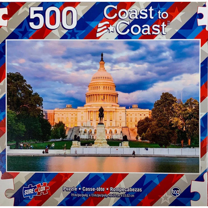 Washington DC Coast to Coast 500 Piece Jigsaw Puzzle Sure Lox - for just $14.99! 
