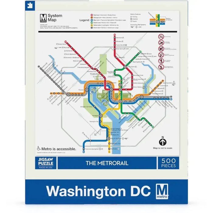 Washington DC Metro Map 500 Piece Jigsaw Puzzle NYPC - for just $26.99! 