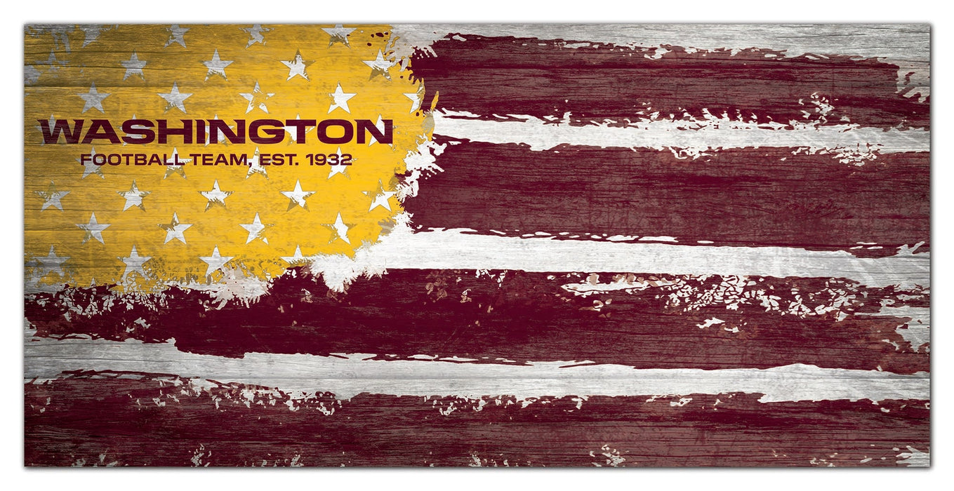 Washington Football Team Flag Wooden Sign - for just $12.99! 