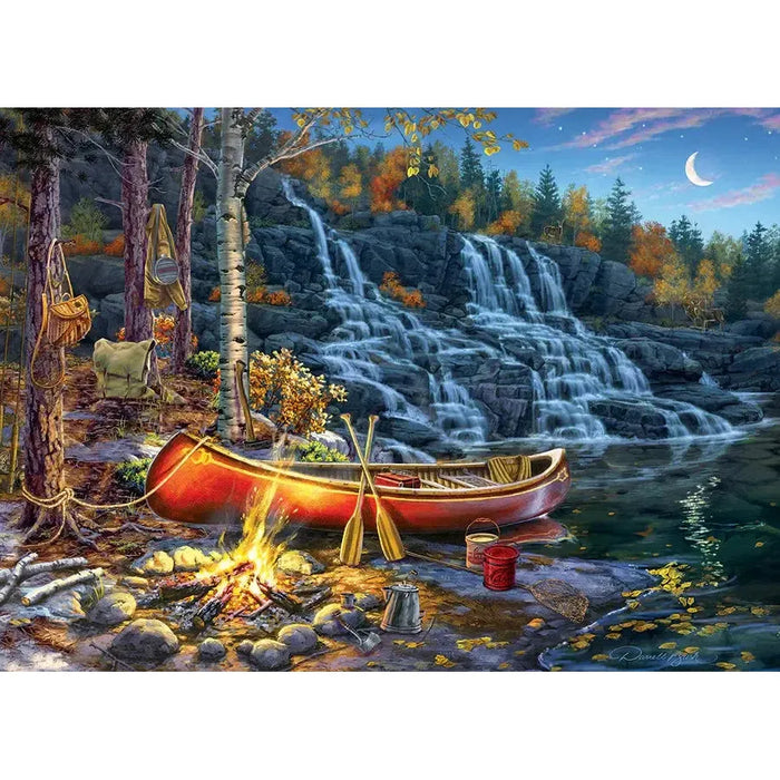 Waterfall Camp 1000 Piece Jigsaw Puzzle Cobble Hill - for just $19.99! 