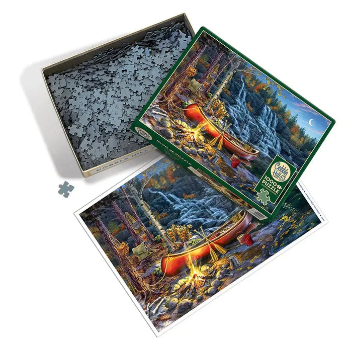 Waterfall Camp 1000 Piece Jigsaw Puzzle Cobble Hill - for just $19.99! 