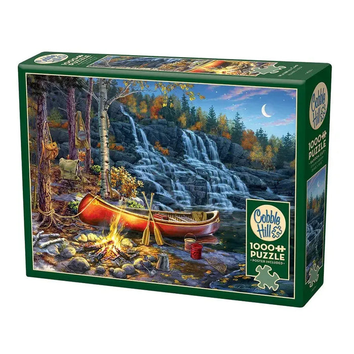 Waterfall Camp 1000 Piece Jigsaw Puzzle Cobble Hill - for just $19.99! 