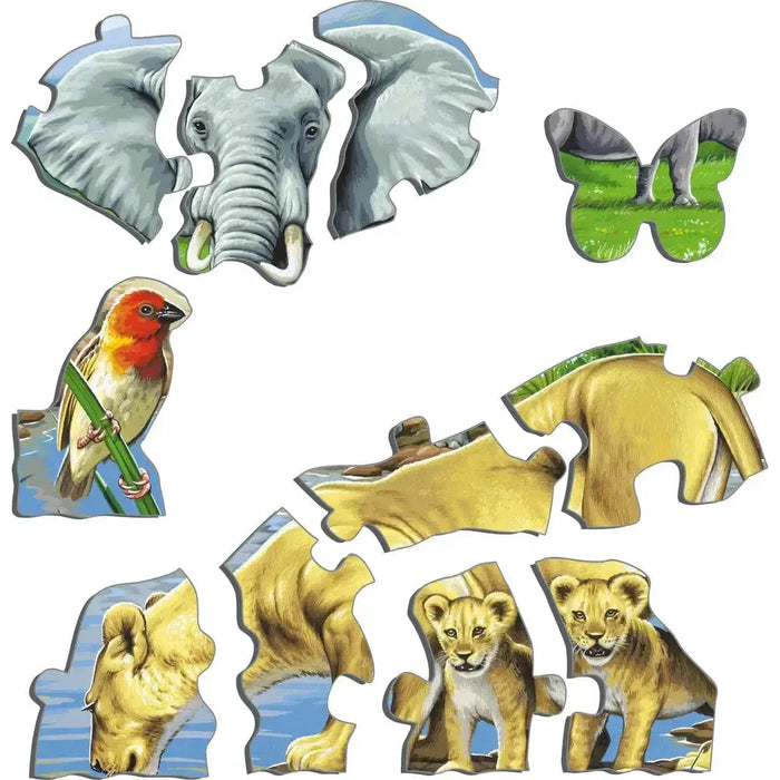 Watering Hole on the African Savannah 65 Piece Tray Jigsaw Puzzle Larsen - for just $11.99! 