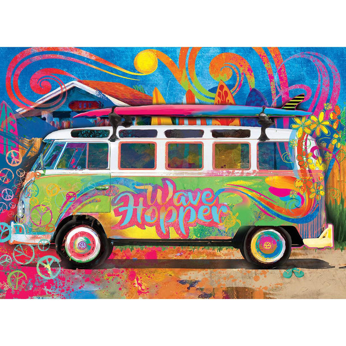 Wave Hopper VW Bus 550 Piece Jigsaw Puzzle in Tin Eurographics - for just $23.99! 