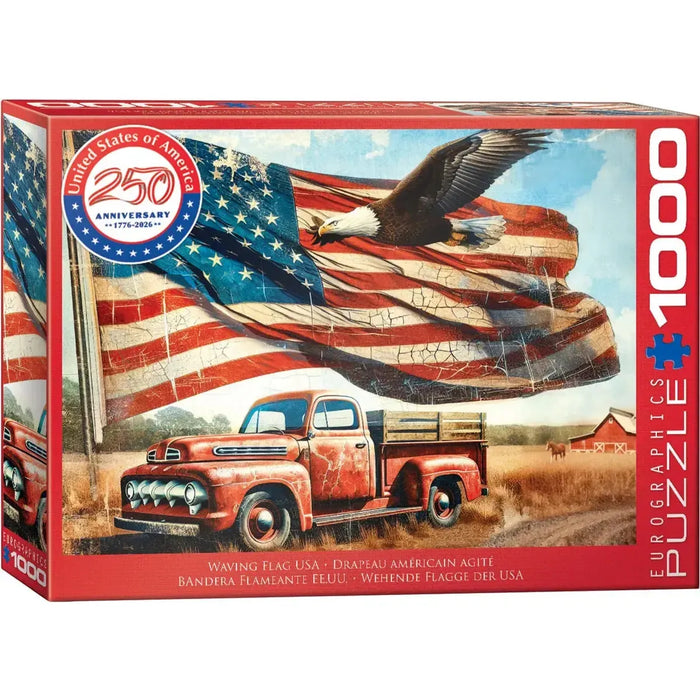 Waving Flag USA 1000 Piece Jigsaw Puzzle Eurographics - for just $21.99! 