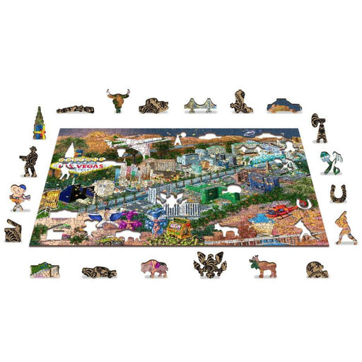 Welcome to Las Vegas 505 Piece Wood Jigsaw Puzzle Wooden City - for just $27.99! 