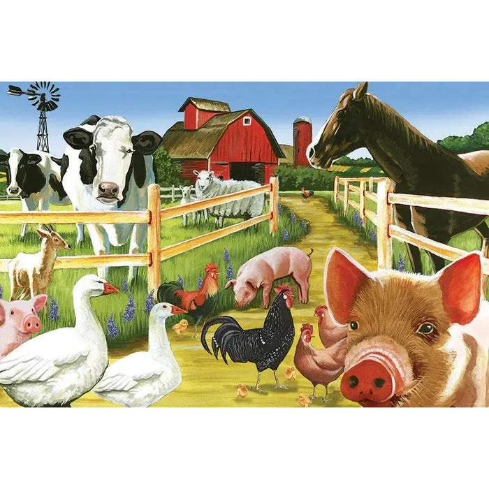Welcome to the Farm 35 Piece Floor Jigsaw Puzzle Cobble Hill - for just $19.99! 
