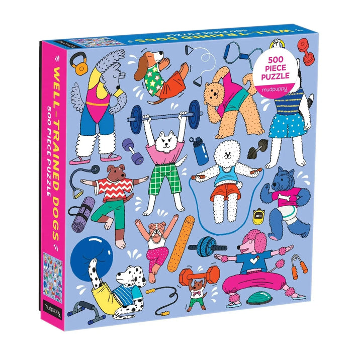 Well-Trained Dogs 500 Piece Jigsaw Puzzle Mudpuppy - for just $17.99! 