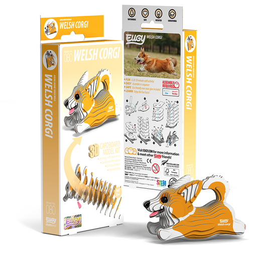 Welsh Corgi 3D Cardboard Model Kit Eugy - for just $11.99! 