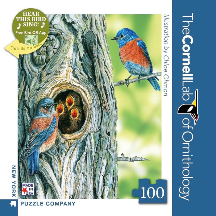 Western Bluebird 100 Piece Mini Jigsaw Puzzle NYPC - for just $11.99! 