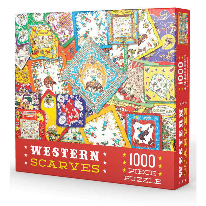 Western Scarves 1000 Piece Jigsaw Puzzle Gibbs Smith - for just $21.99! 