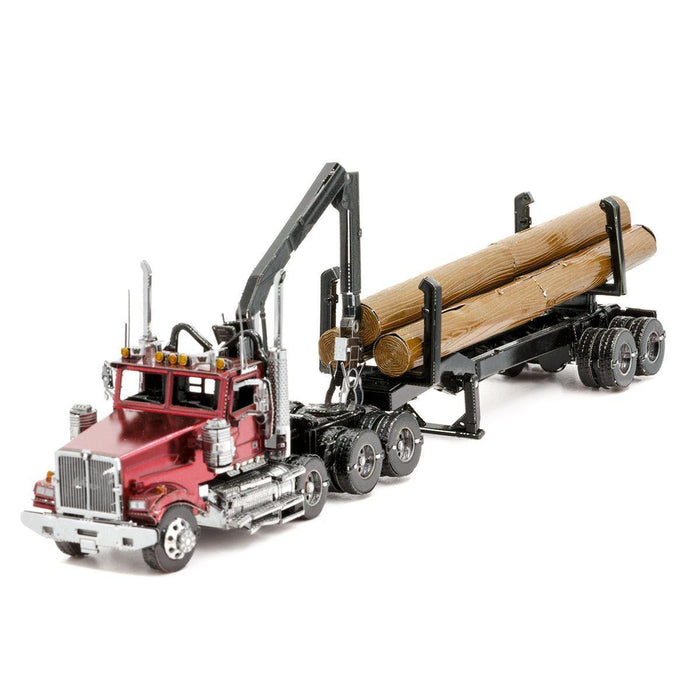 Western Star 4900SB Log Truck & Trailer Premium 3D Steel Model Kit Metal Earth - for just $19.99! 