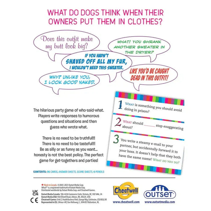 What? Party Card Game Outset - for just $17.99! 