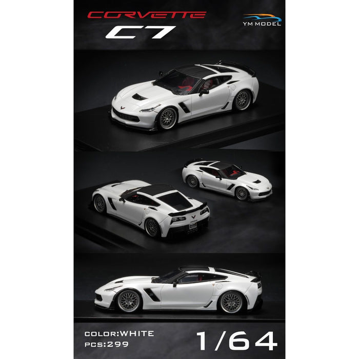 YM Model Chevrolet Covette C7 bagged in White 1:64 Limited to 299 Pcs - Just $69.99! Shop now at Retro Gaming of Denver