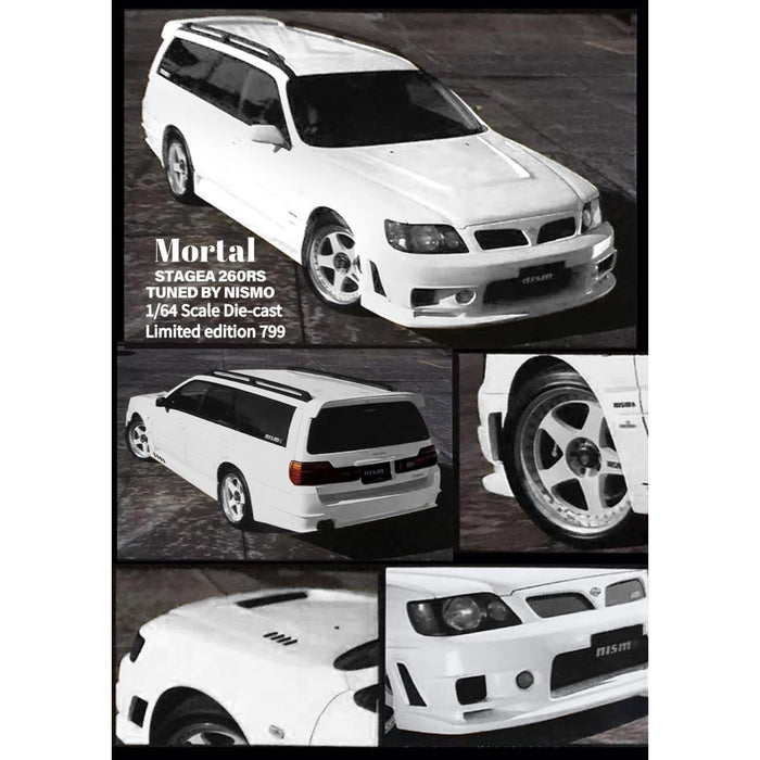 (Pre-Order) Mortal Nissan Stagea 260RS Nismo in White Limited to 799 Pcs 1:64 - Just $31.99! Shop now at Retro Gaming of Denver