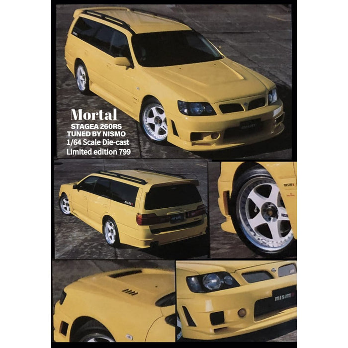 (Pre-Order) Mortal Nissan Stagea 260RS Nismo in Yellow Limited to 799 Pcs 1:64 - Just $31.99! Shop now at Retro Gaming of Denver