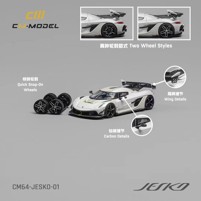 CM Model Koenigsegg Jesko Attack in Pearl White 1:64 CM64-jesko-01 - Just $31.99! Shop now at Retro Gaming of Denver