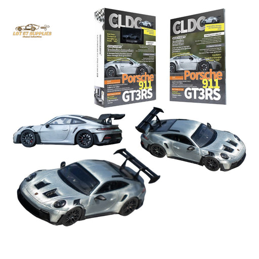 Minichamps X CLDC Exclusive Porsche 911 GT3 RS in Raw Silver English Magazine Version 1:64 (MAGAZINE INCLUDED) - for just $49.99! 