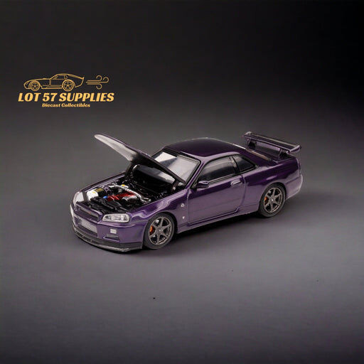 (Pre-Order) MOTORHELIX Nissan Skyline GT-R R34 Z-Tune Midnight Purple 1:64 - Just $34.99! Shop now at Retro Gaming of Denver