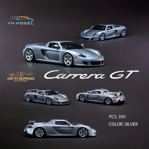 (Pre-Order) YM Model Porsche Carrera GT in Classic GT Silver Resin Model Limited to 399 Pcs 1:64 - Just $69.99! Shop now at Retro Gaming of Denver