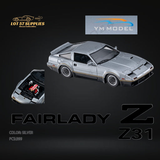 (Pre-Order) YM Model 1984 Nissan Fairlady Z Z31 300SX T-Shaped Roof 1:64 Limited to 399 PCS YM-Z31-SIL - Just $79.99! Shop now at Retro Gaming of Denver