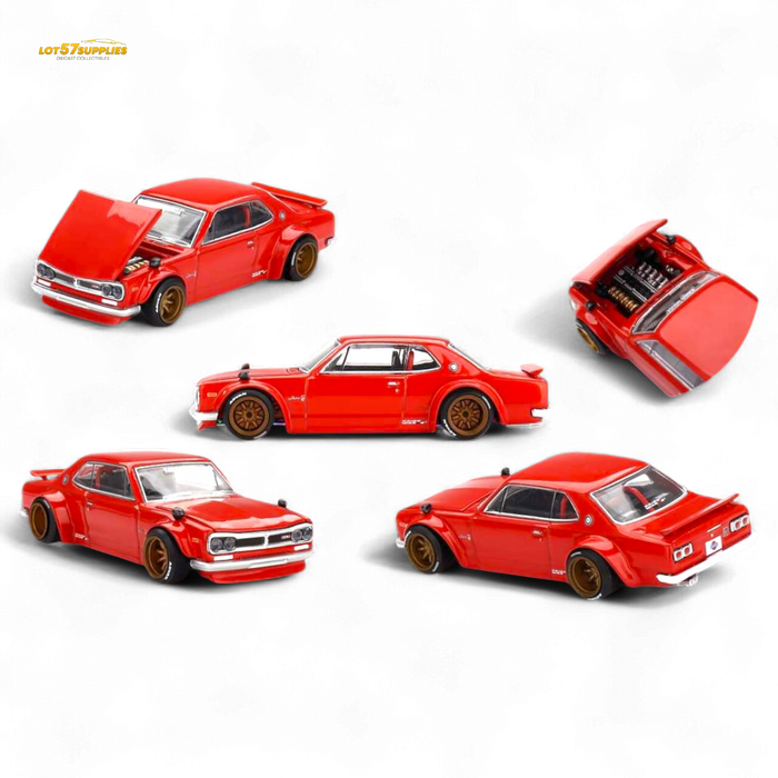 Kaido House Nissan Skyline 2000GT-R Red (KPGC10) Kaido Street V1 1:64 - for just $24.99! 