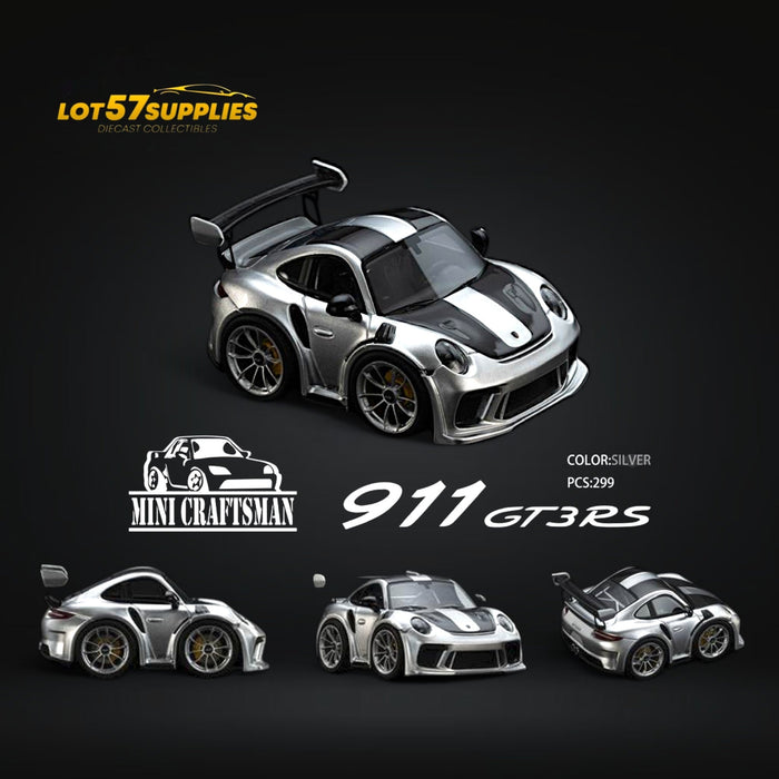 MINICRAFTSMAN 911 GT3 RS Egg Cart SILVER Limited to 299 PCS 1:64 Resin - for just $59.99! 