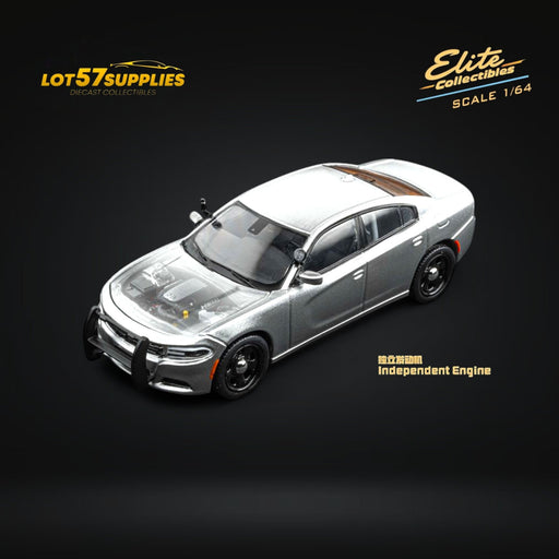 (Pre-Order) Elite Collectibles Dodge Warhorse Unmarked Police Interceptor Silver 1:64 - for just $37.99! 